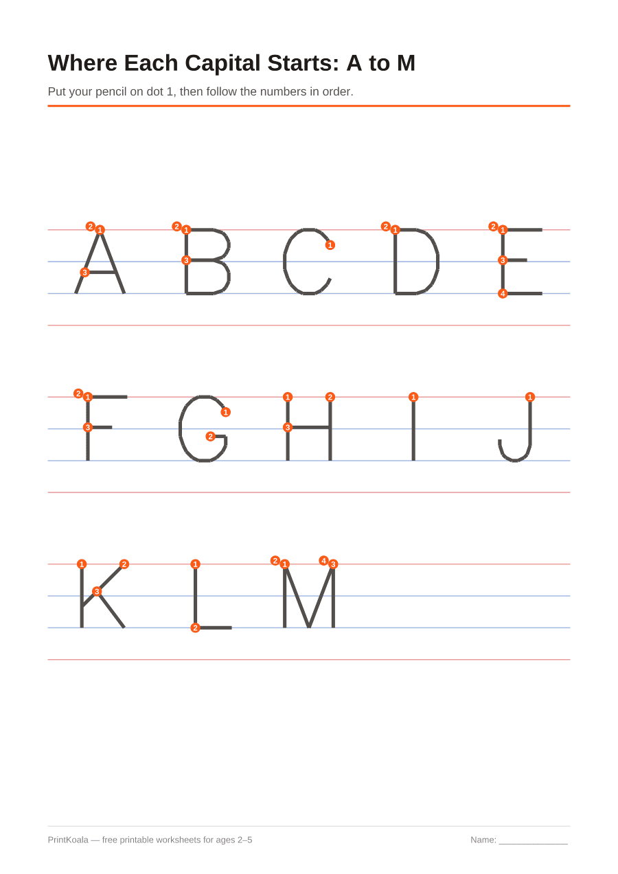 Full preview of the Where Each Capital Starts: A to M worksheet