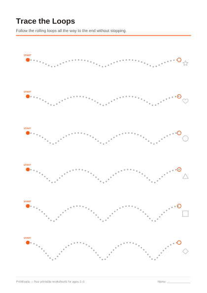 Preview of the Loop and Swirl Tracing printable worksheet