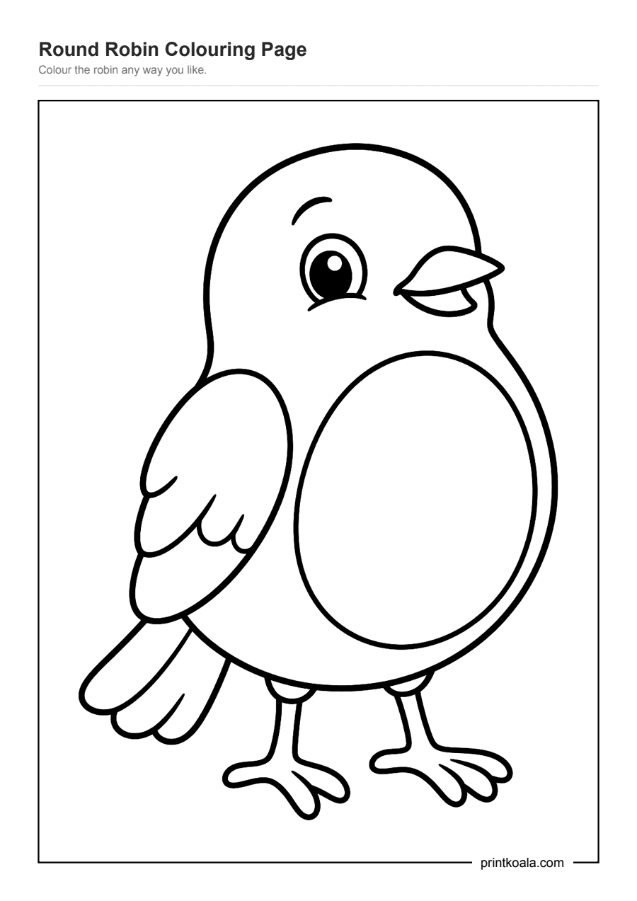 Full preview of the Round Robin Colouring Page worksheet